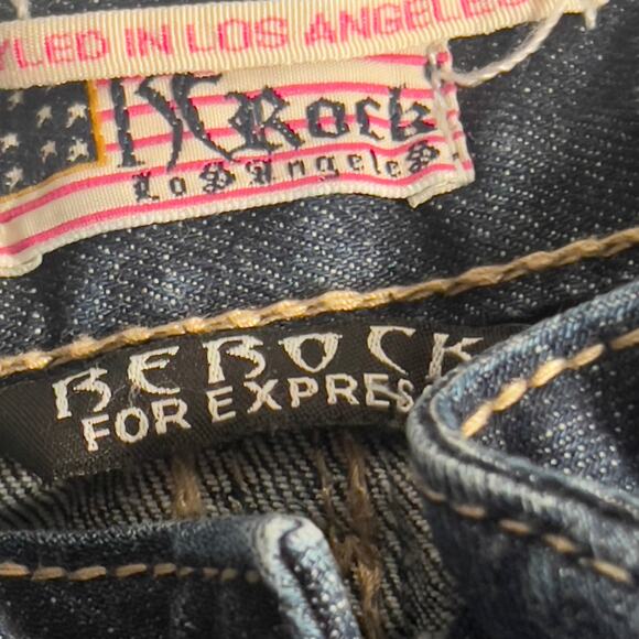 Y2K ReRock Express Barely Boot Jeans 4R Dark Wash 30 x 32 Dark Wash Stretch - Picture 16 of 16